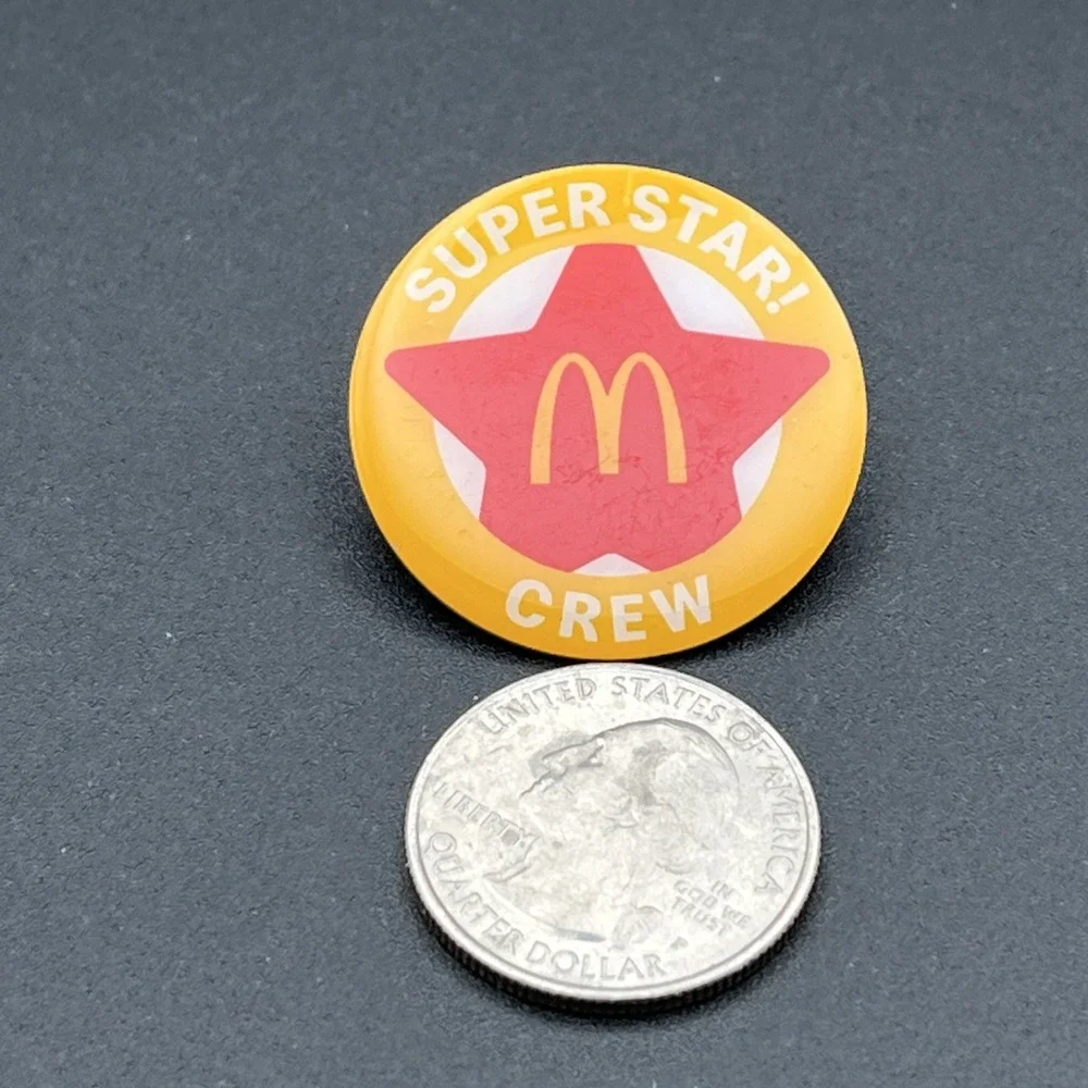 McDonald's Super Star Crew‎ Employee Lapel Hat Pin